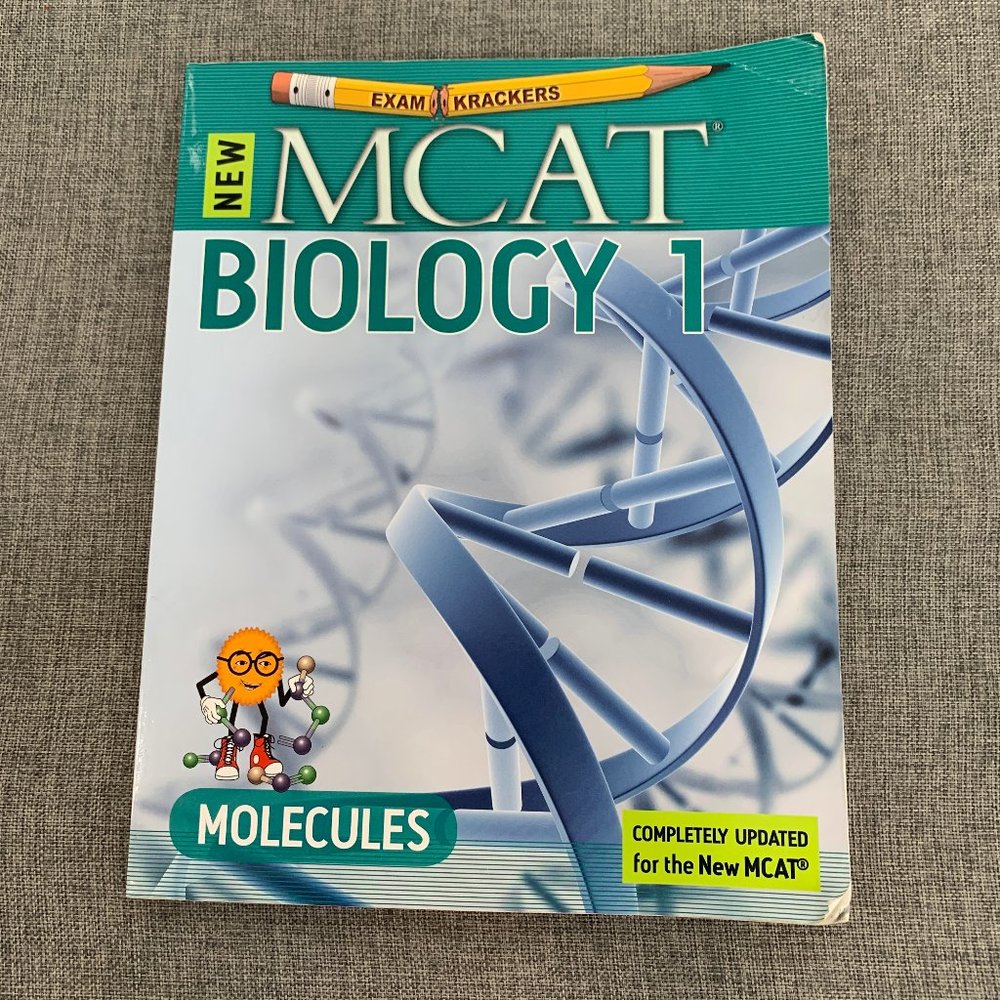 New MCAT Biology 1 Molecules Completely Updated PREP Paperback Book Very Good Pr